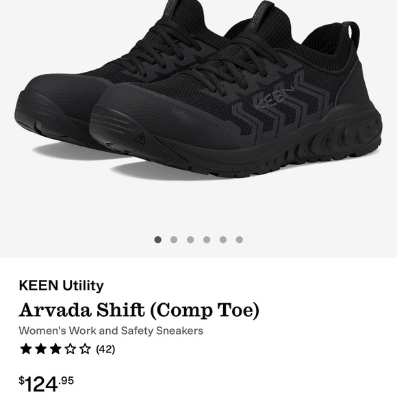 Keen Shoes - Keen Black Arvada Shift Work Sneakers comp toe.